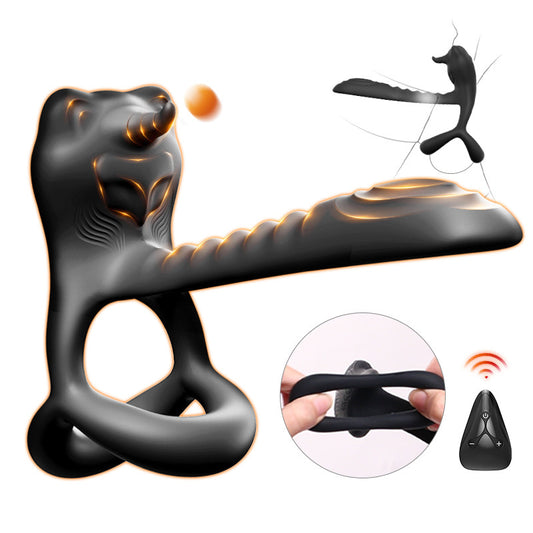 Intense Touch – Couples Vibrating Cock Ring - Black - image 0
