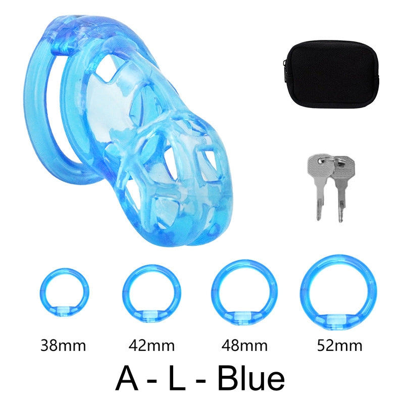 High Quallity TPE Chastity Cage - A - L - Blue - image 17