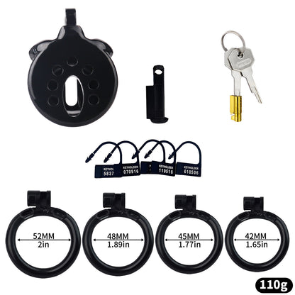 Breathable Chastity Cage - B - Black - image 13
