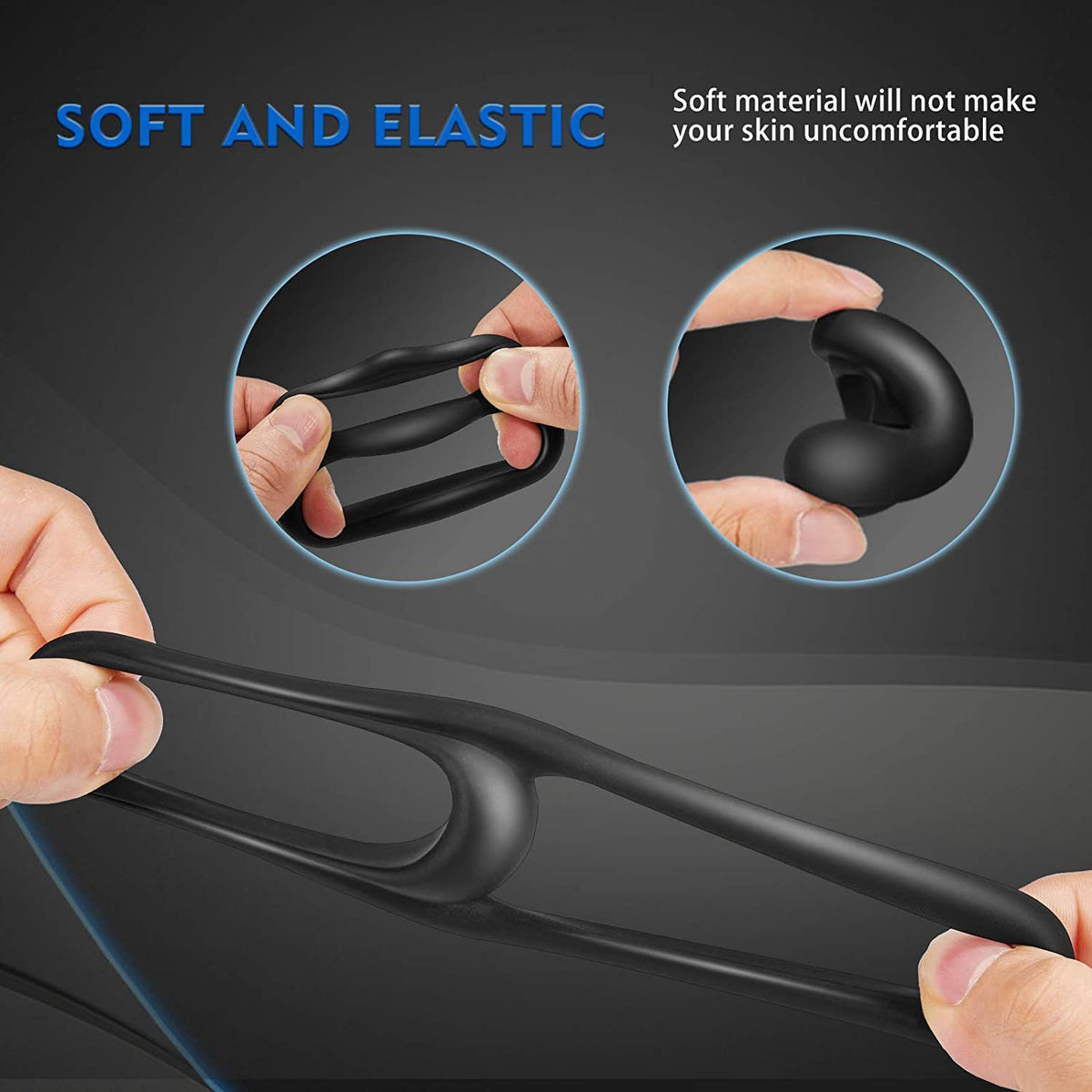 Double Cock Ring for Men – Stretchy Silicone Erection Enhancer & Delay Ejaculation Support - image 8