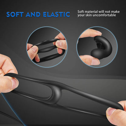 Double Cock Ring for Men – Stretchy Silicone Erection Enhancer & Delay Ejaculation Support - image 8