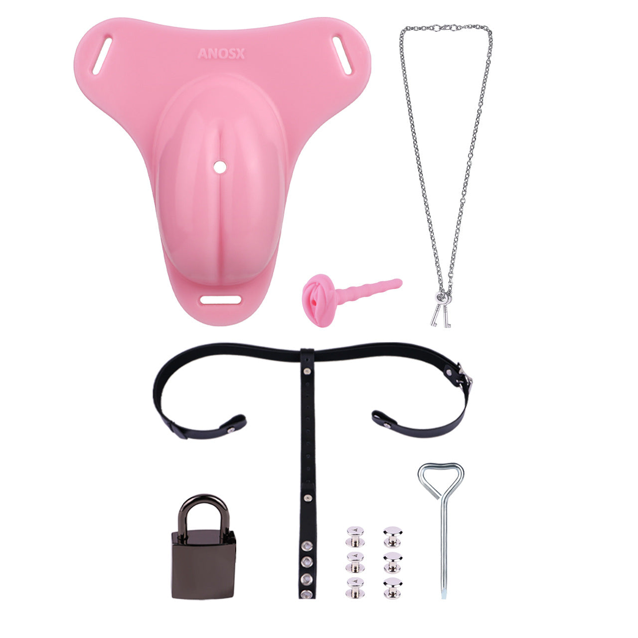 Silicone Feminine Panty with Removable Pussy Catheter - M - image 3