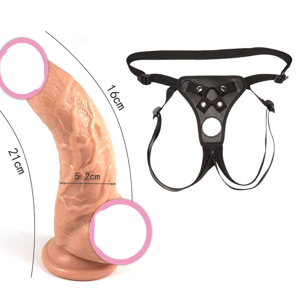 Big Strap-on Dildo - Beige - S - for Men - image 4