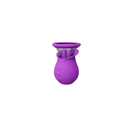 3in1 Rose Sex Toy With 2 Suction Cups - Purple - image 3