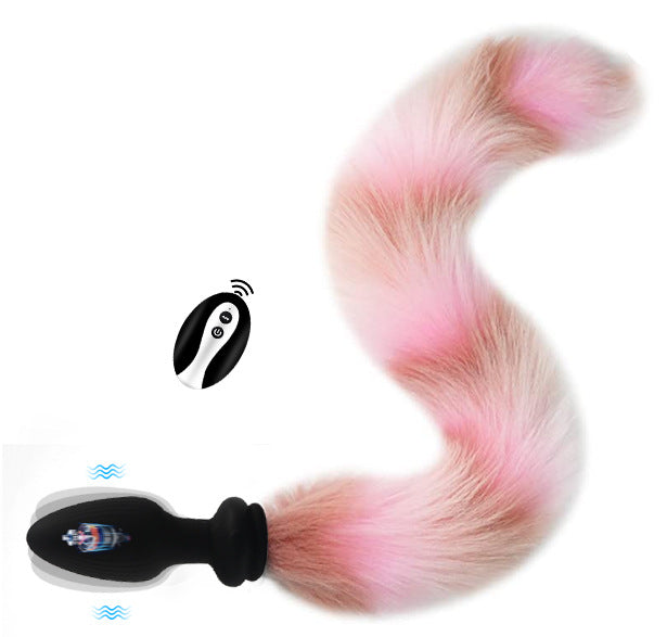 Multicolor Fox Tail Light Up Butt Plug - Pink & brown - image 24