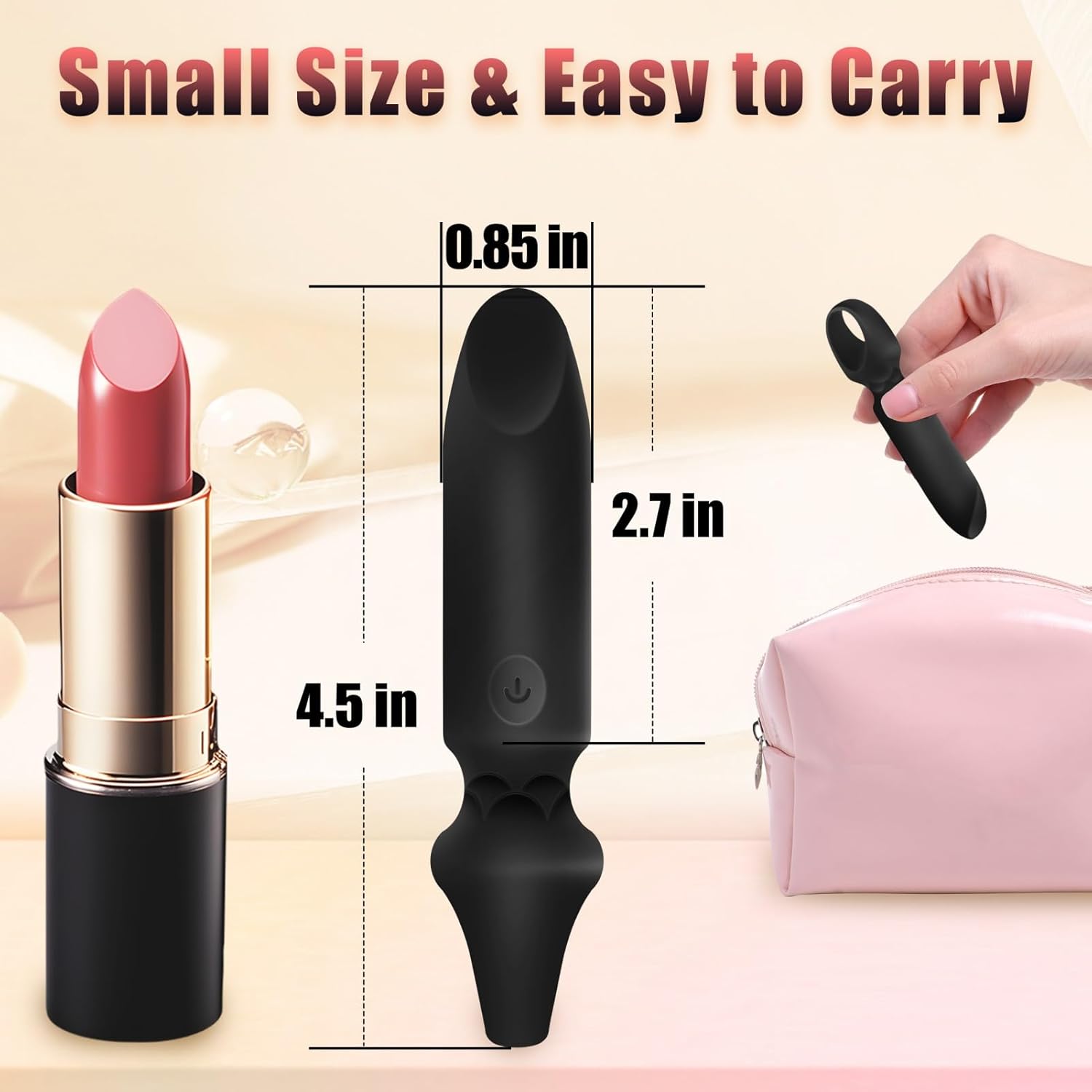 Bullet Vibrator Lipstick Mini Vibrator with 10 Vibration Modes - image 4