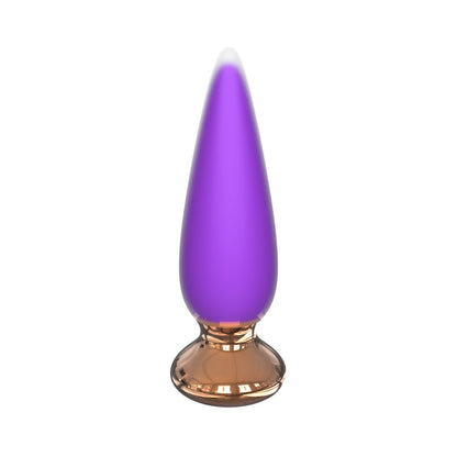 Remote & APP Control Vibrating Silicone Butt Plug - Purple - image 11