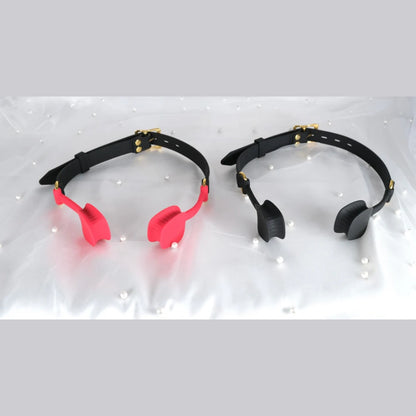 Soft Silicone Open-Mouth Gag with Adjustable Strap - image 3