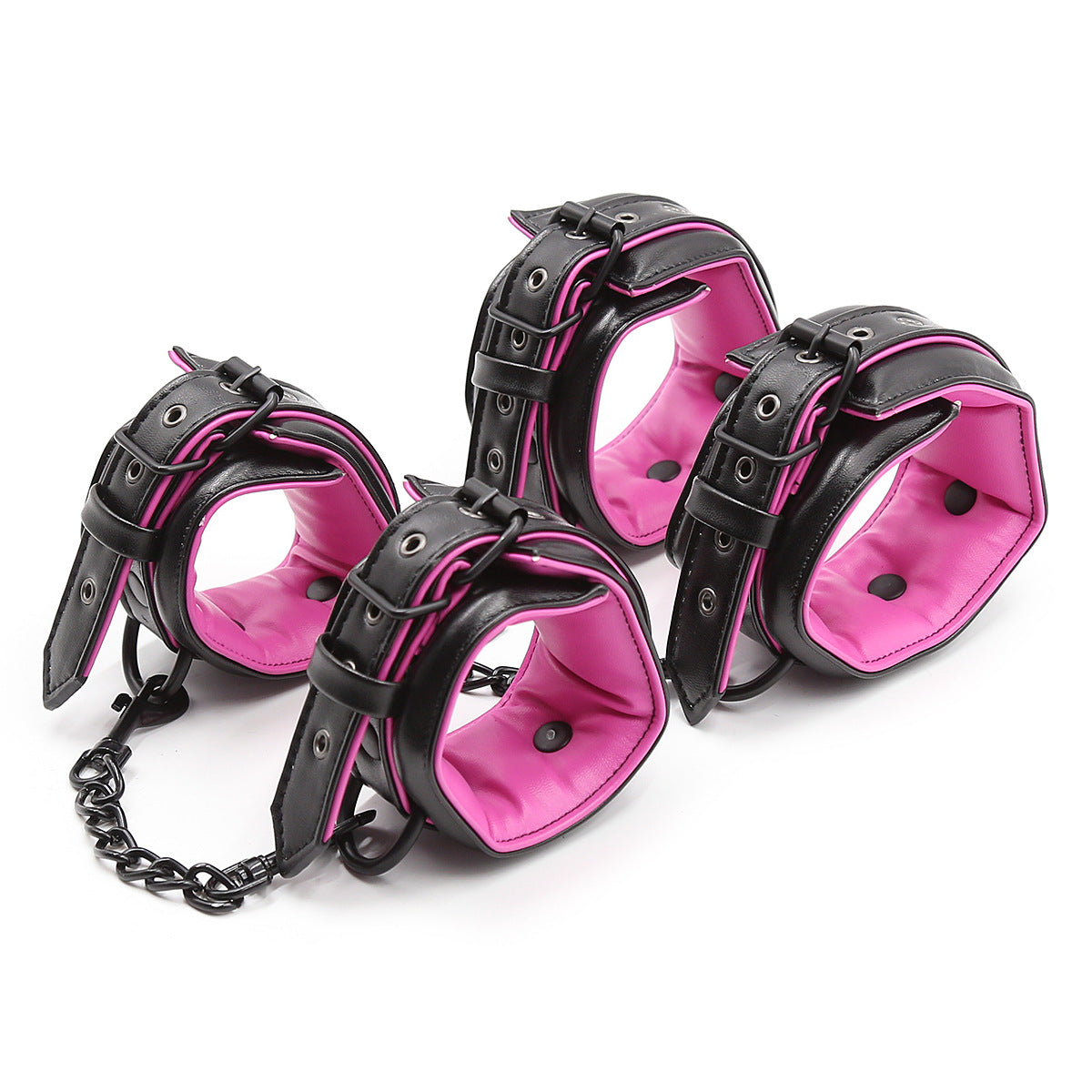 Leather Bondage Handcuffs Ankle Cuffs - image 4