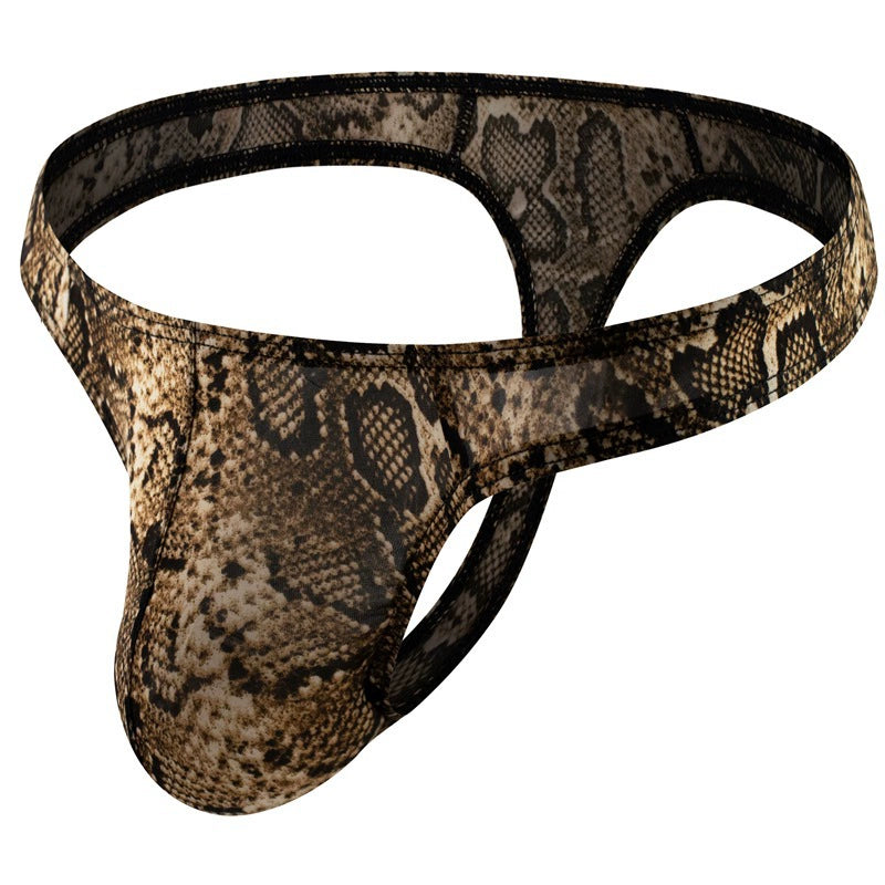 Sexy Leopard Print Thong - Black Snake Print - XXL - image 13