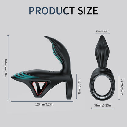 Dual-Stimulation Vibrating Penis Ring for Couples – APP-Controlled & Body-Safe - image 1