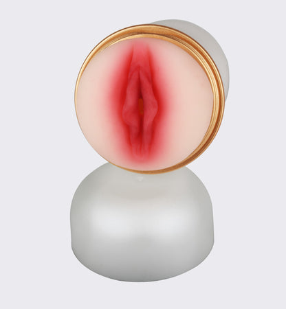 Male MasturbationSucking Airplane Cup With Textured Vaginal Inserter  - White - image 6