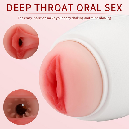Football-Shaped Realistic Masturbator – Dual Ends for Versatile Stimulation - Nude - image 15