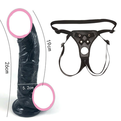 Big Strap-on Dildo - Black - L - for Men - image 3