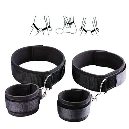Bed Bondaged Kit for Couple Sex - Black - image 6