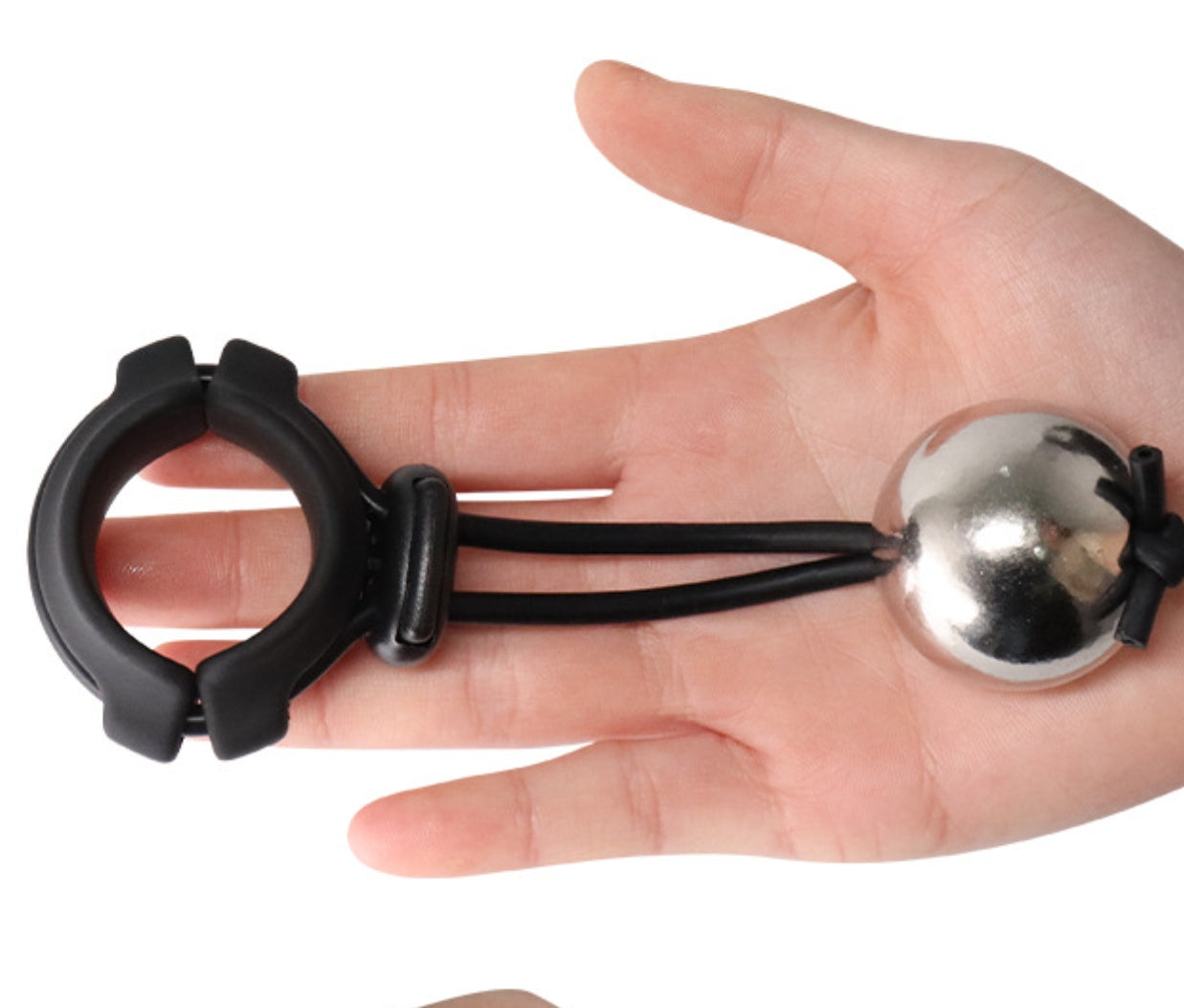 Male Ball Stretcher Penis Cock Ring Weight Testicle Extender - image 3