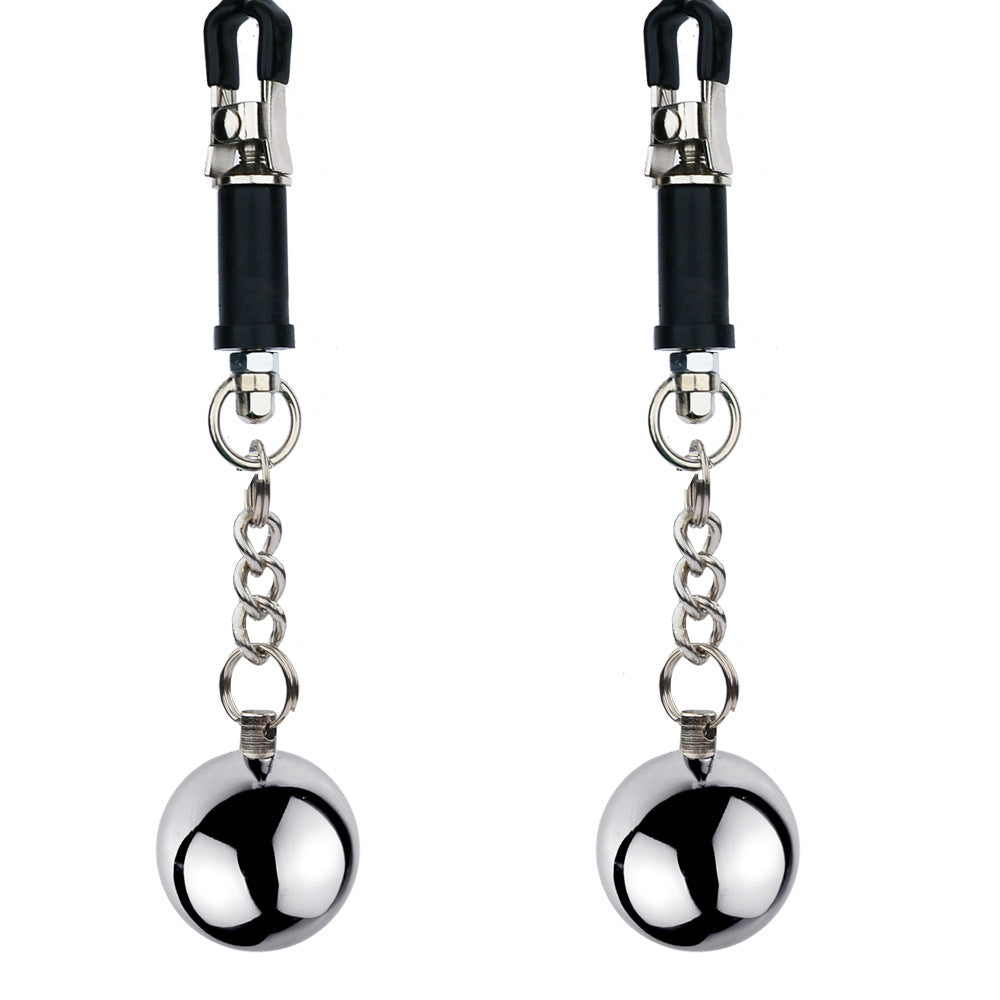BDSM N Shape Nipple Clamps Nipple Clips - Silver - image 0