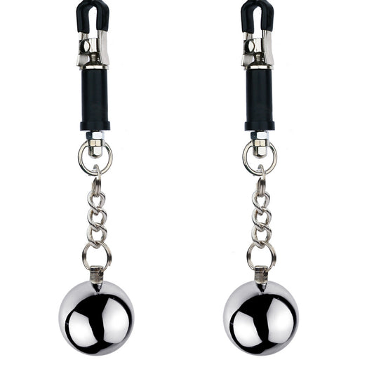 BDSM N Shape Nipple Clamps Nipple Clips - Silver - image 0
