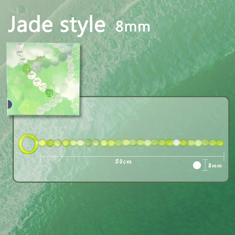 Pearl & Jade Beads Urethral Sound - 8mm - Jade - image 4