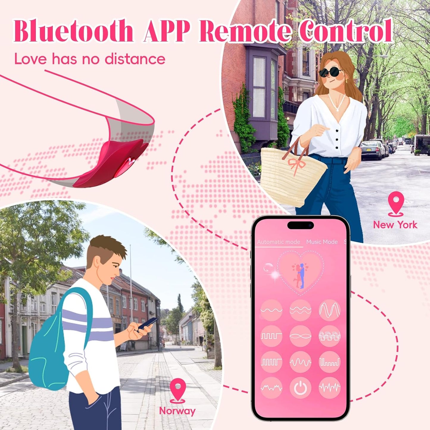Remote Control Butterfly Vibrator App Cellphone Wearable Couple Vibrator - image 5