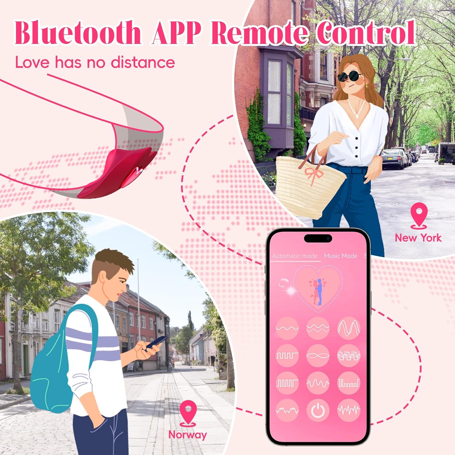 Remote Control Butterfly Vibrator App Cellphone Wearable Couple Vibrator - image 5