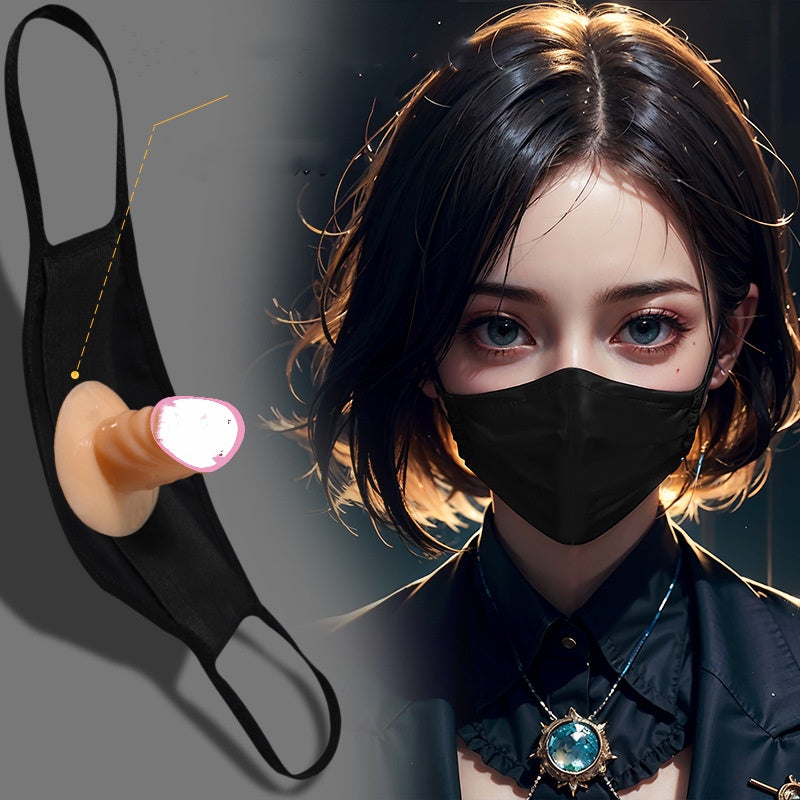 SM Mask Mouth Gag with Dildo - image 0