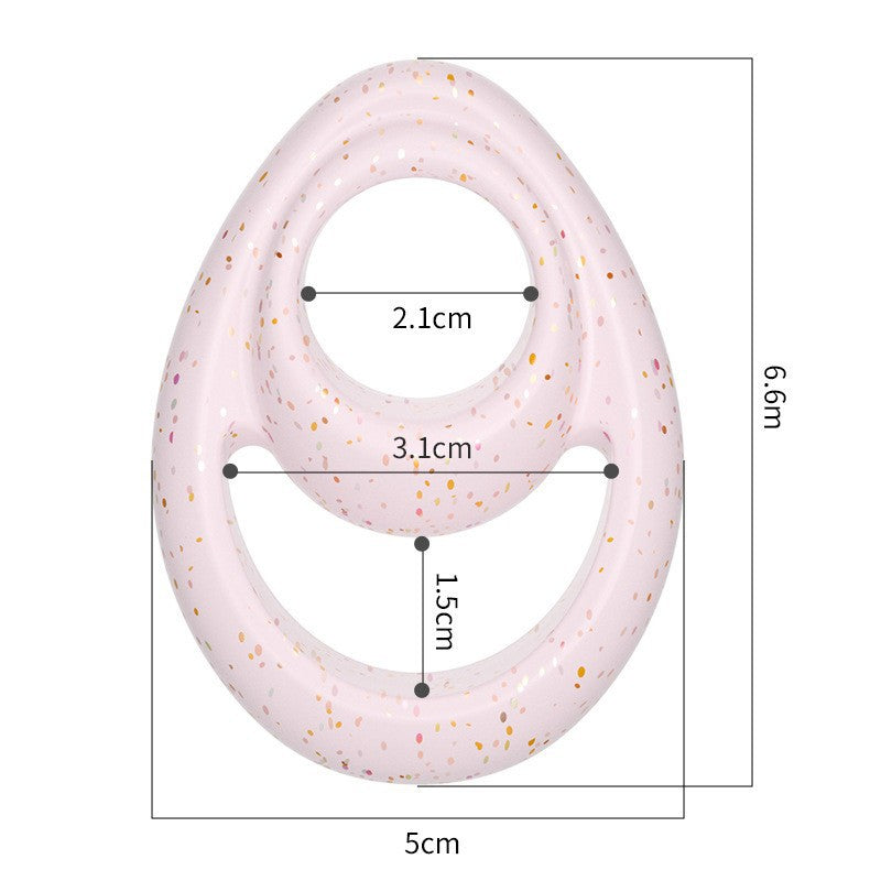 Double Cock Ring for Men – Stretchy Silicone Erection Enhancer & Delay Ejaculation Support - Pink - image 3