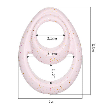 Double Cock Ring for Men – Stretchy Silicone Erection Enhancer & Delay Ejaculation Support - Pink - image 3