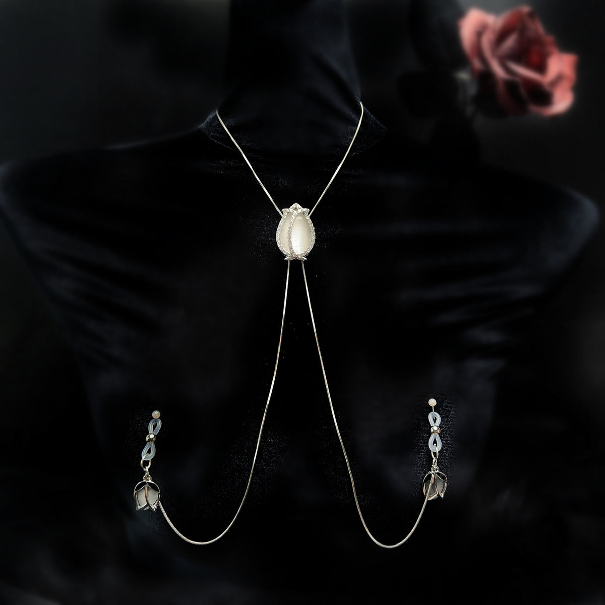 Pollen & Prey Nipple Clamp - Silver Rose - image 8