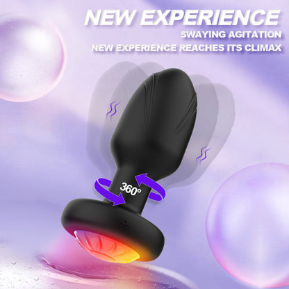 Light Up Vibrating 360° Rotating Butt Plug - image 1