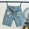 Fashion Mens Jeans Print Jean Shorts - image 6
