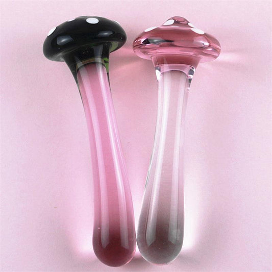 Clear Glass Anal Dildo with Pink Gem – Hypoallergenic & Smooth - image 1