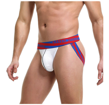 Mesh Men's Hip Lift Tights - White - XL - image 11