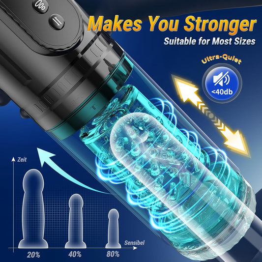 Ultra-Strong Suction Rotating Masturbation Cup  - image 0