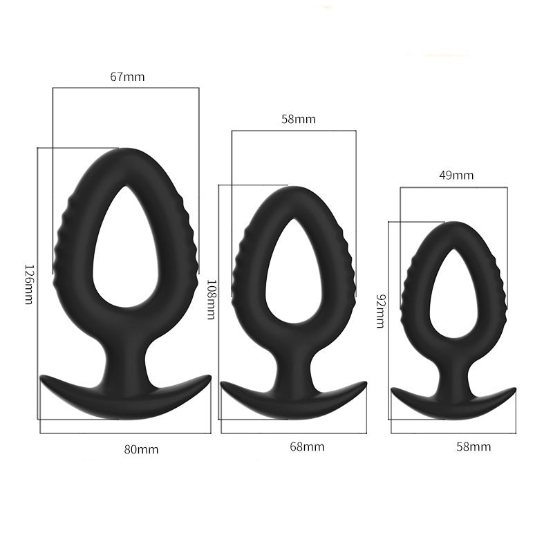 Siicone Hollow Anal Butt Plug - L - image 3