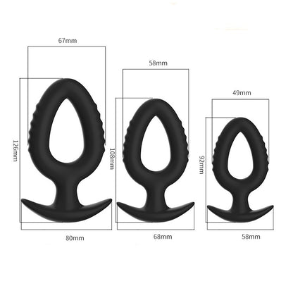 Siicone Hollow Anal Butt Plug - L - image 3