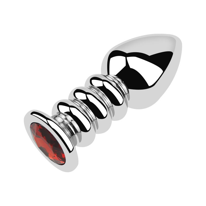 3-Piece Stainless Steel Crystal Butt Plug Set - image 4