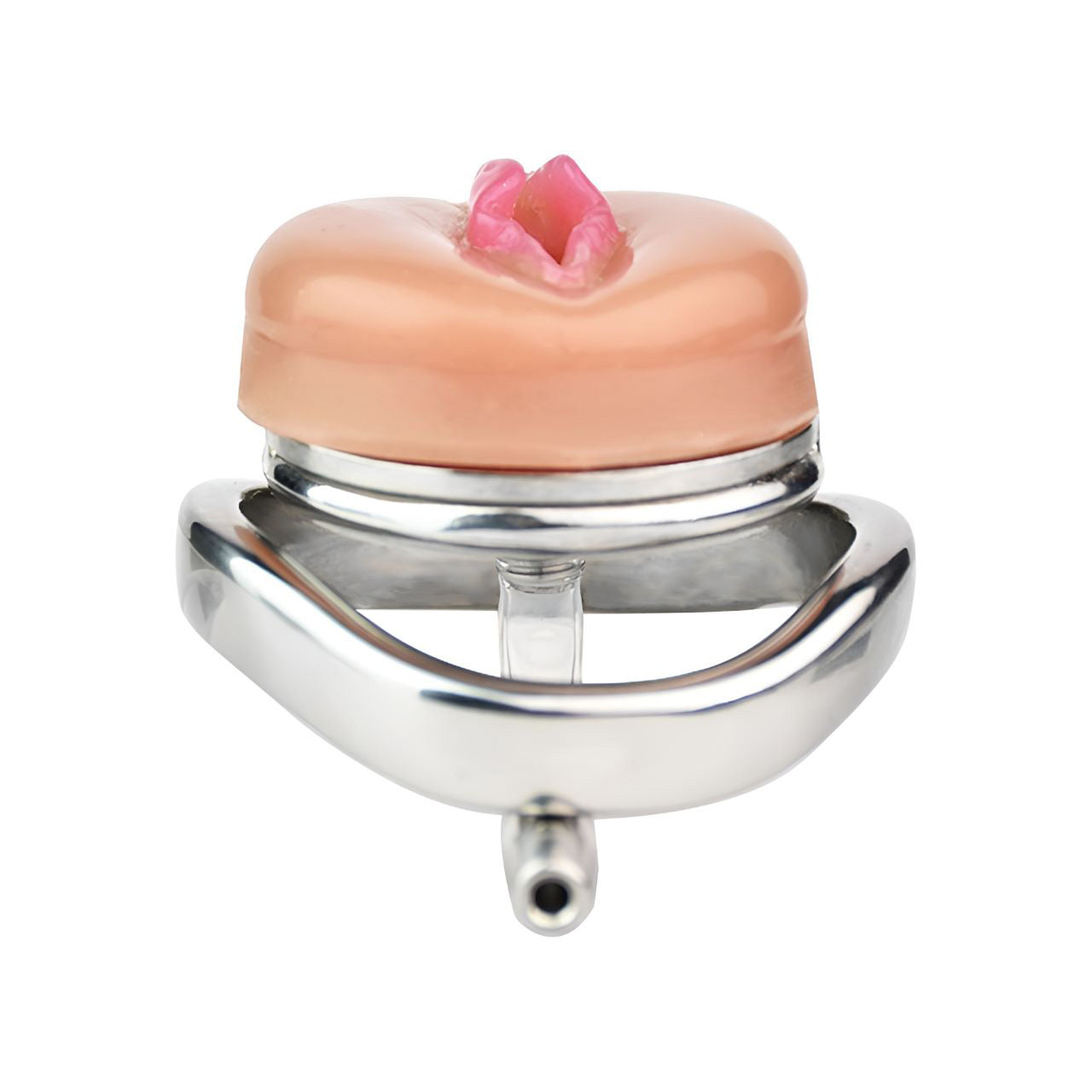 Sissy Chastity Cage with Virginal Pad & Urethral Tube - image 2