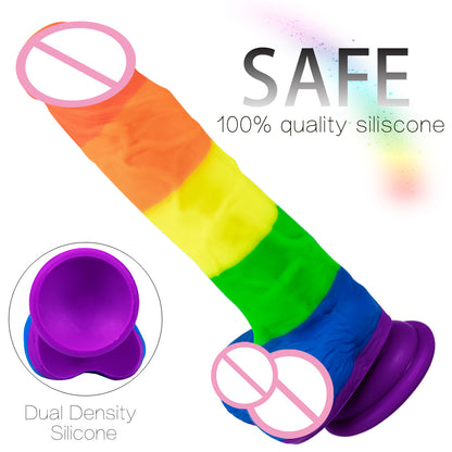 Rainbow Pride 7 Color Dildo - image 2