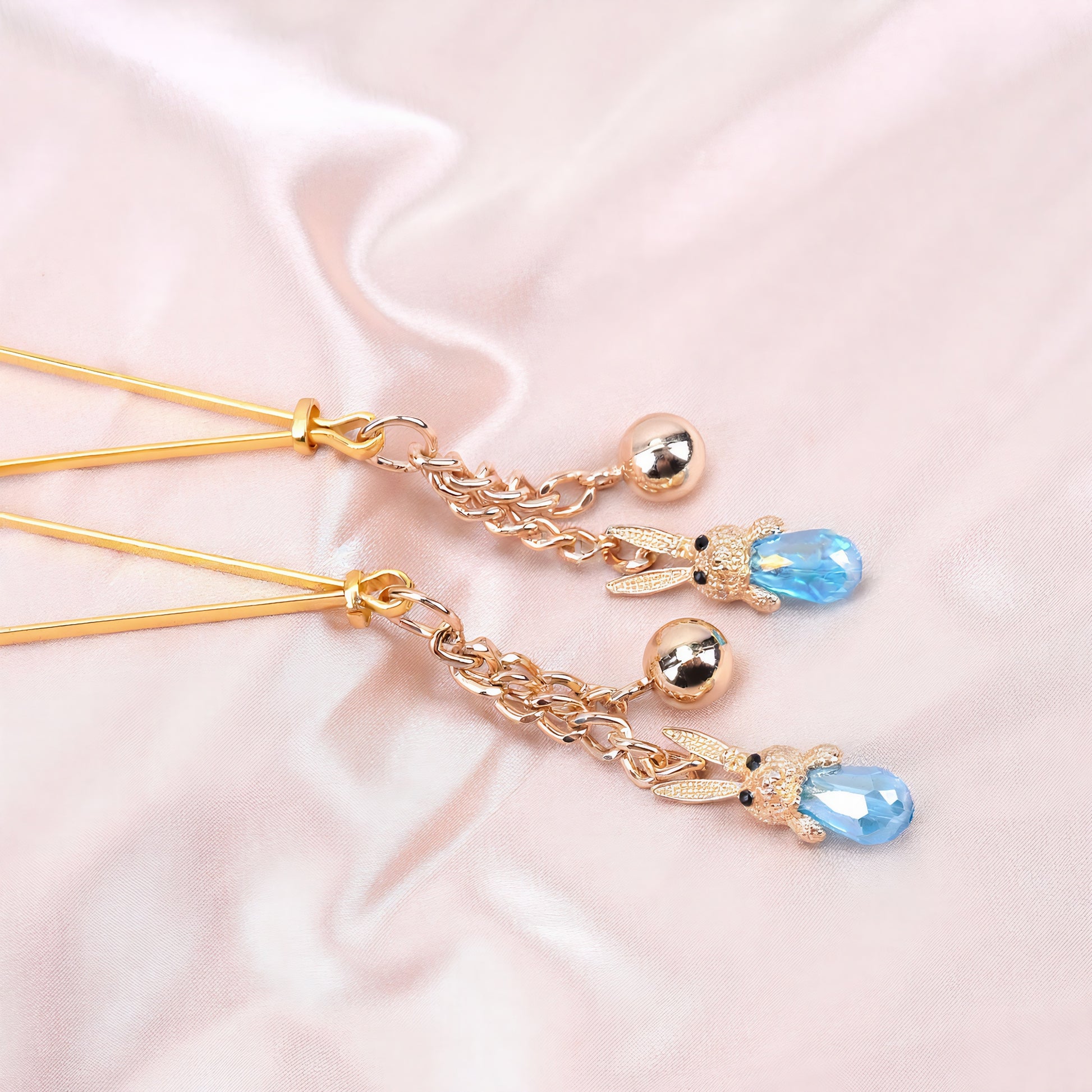 Sexy Crystal Bunny Nipple Clamps - image 5