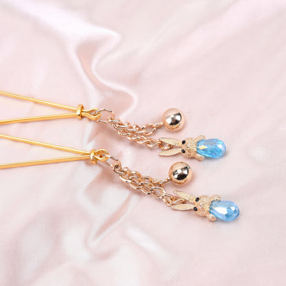 Sexy Crystal Bunny Nipple Clamps - image 5