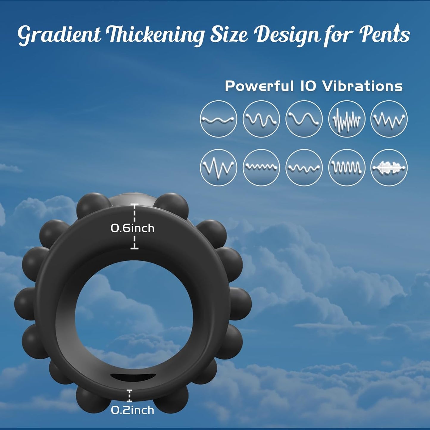 Vibrating Penis Sleeve Cock Ring Girth Enhancer Sleeve - image 2