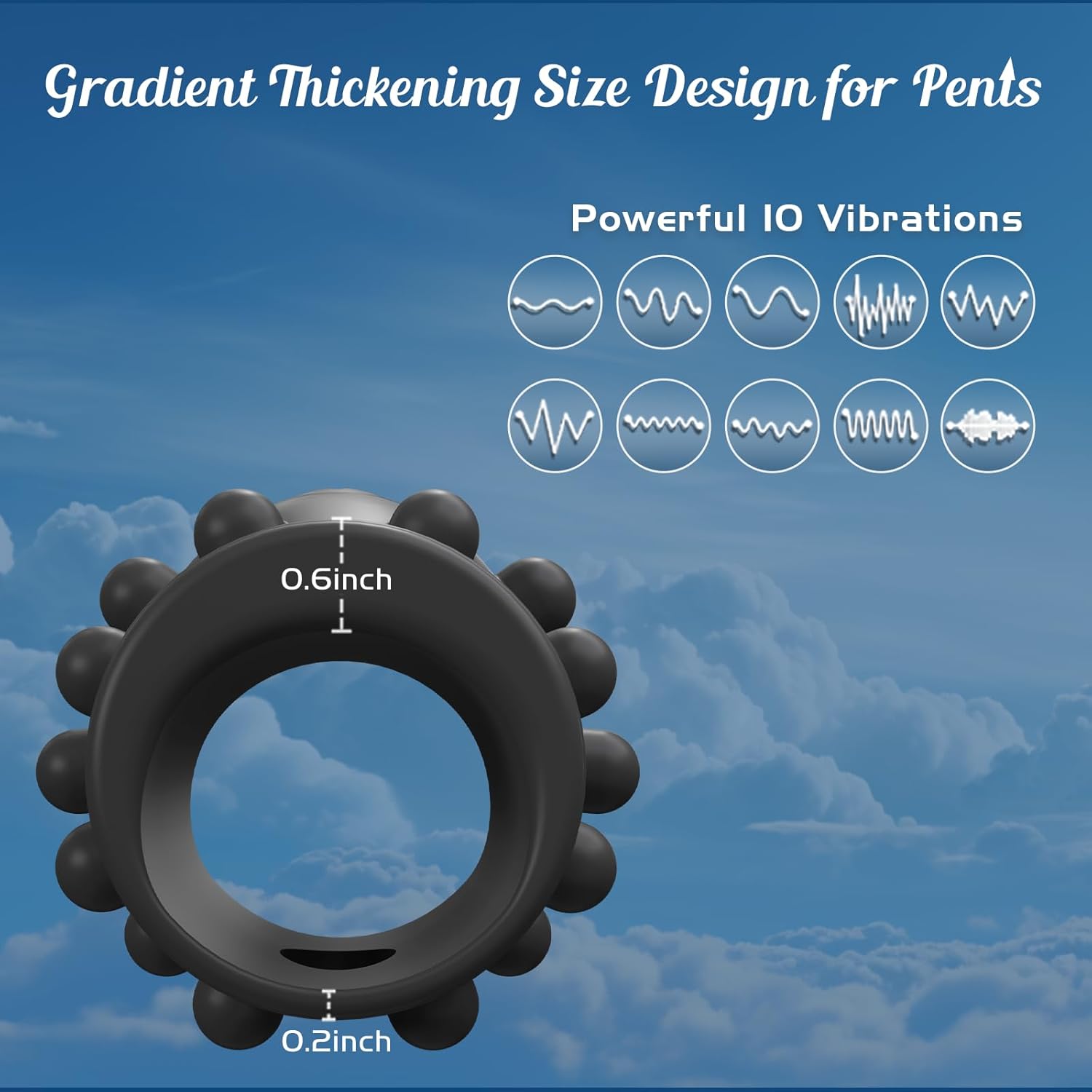 Vibrating Penis Sleeve Cock Ring Girth Enhancer Sleeve - image 2