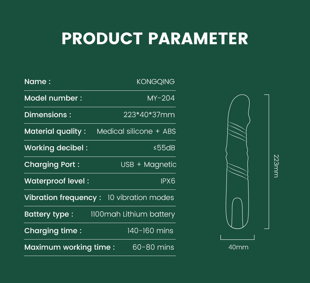 Thrusting Rotating Rabbit Vibrator Dildo G Spot Clit Massager  - image 7