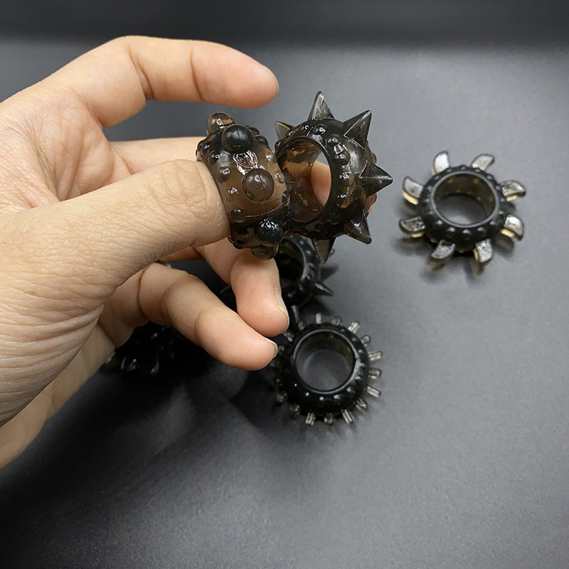 Spiked Cock Rings: 6 Rings Set - image 3