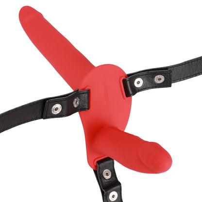 Detachable Silicone Strap-On Harness  Dildo - Red - Plus Size - image 9