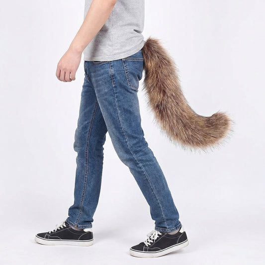Brown Fox Tail Butt Plug • 18.1 Inch Tail - image 1