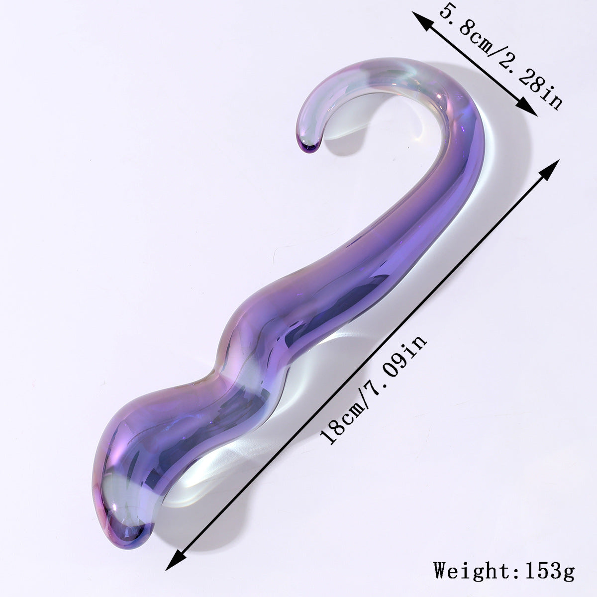 Iridescent Glass G-Spot Wand – Elegant Body-Safe & Temperature Play Friendly - image 4