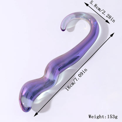Iridescent Glass G-Spot Wand – Elegant Body-Safe & Temperature Play Friendly - image 4