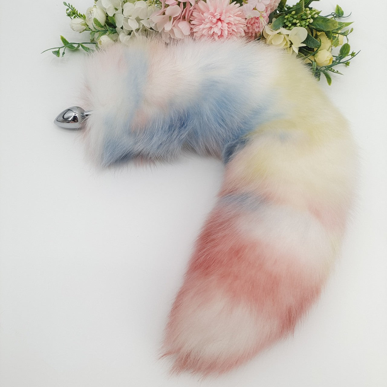 Candy Color Handmade Detachable Plug Fox Tail - 70cm - image 2